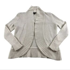 Talbots Angora Blend Open Front Cardigan Sweater Women’s S Cream Shawl Collar